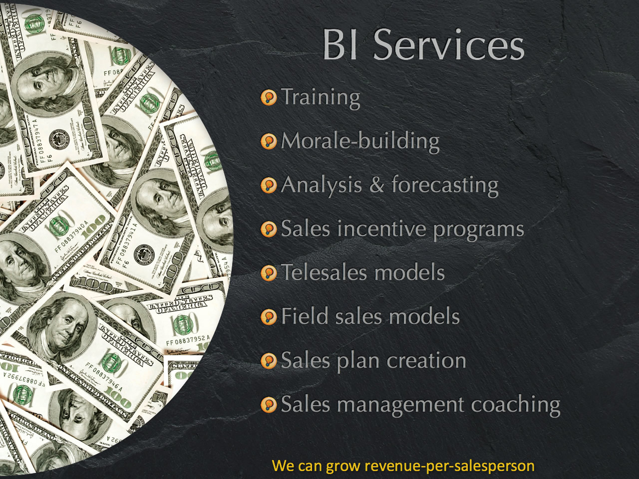 Big Innovations offers many services to help strengthen sales team performance