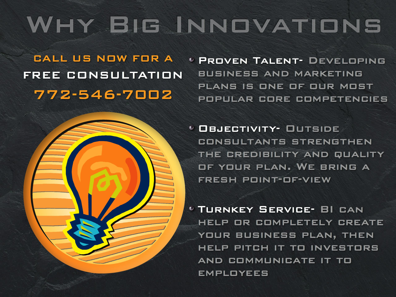 Hire Big Innovations to help you develop the best strategic business plan you've ever had